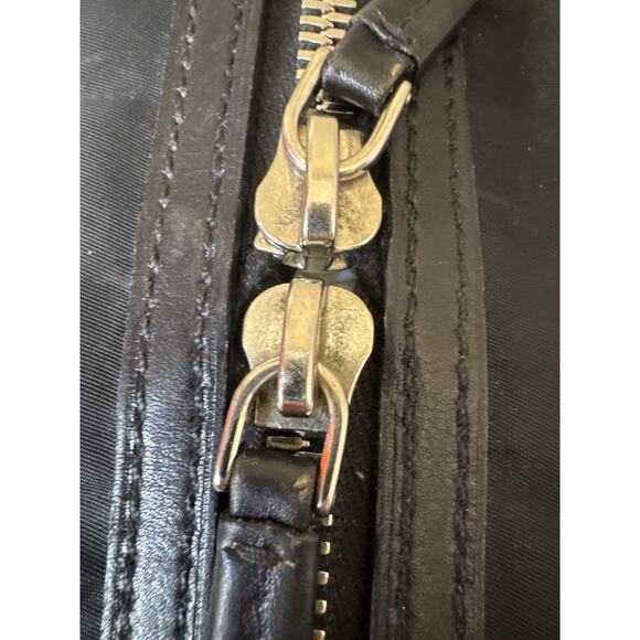 Prada Bauletto Black Nylon Leather Shoulder Bag With Authentication Card - Picture 10 of 16